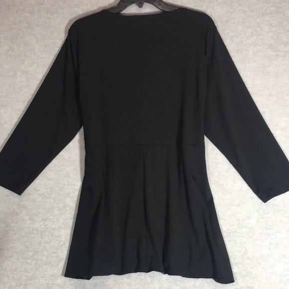 INVESTMENTS  Stretch Jersey Knit Color Block Shark-Bite Front Hem Defined Waist - Picture 2 of 16